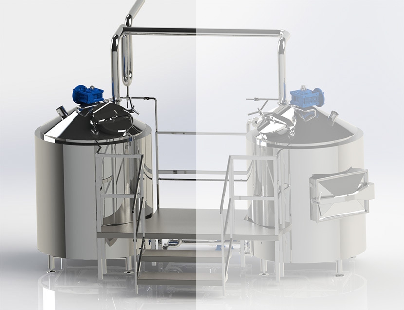 Mash-wort kettle 500 liters per brew