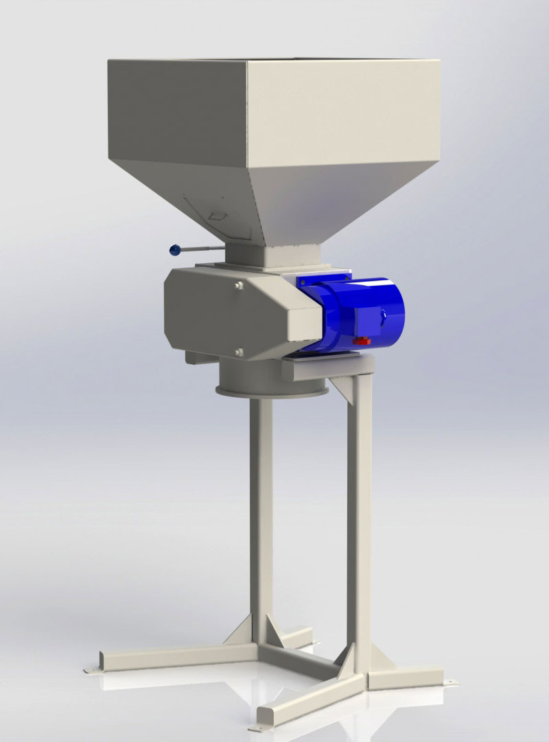 Roller malt mill 600 kg/h - rear view