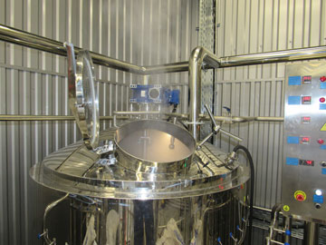 Interior lighting in brewhouse