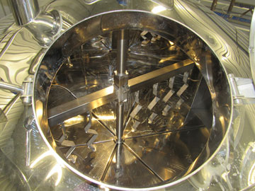 Interior lighting in lauter tun