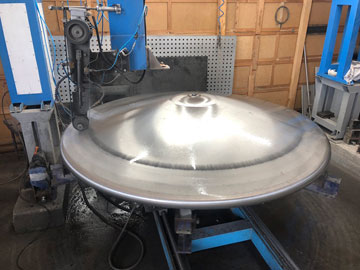 Machine polished vessel bottom